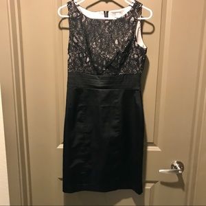 NWT H&M Satin Lace Black Dress Size 8